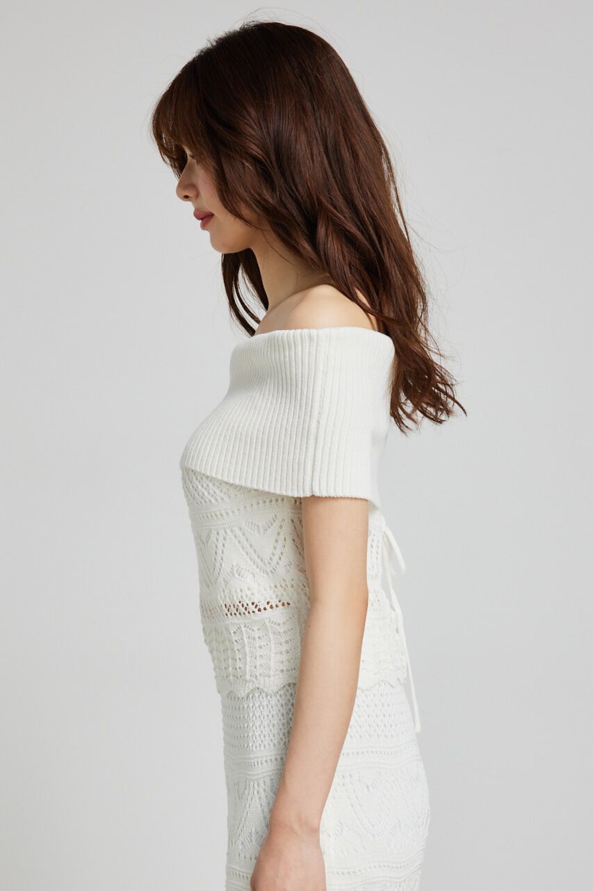 rienda「2WAYクロシェオフショルニットトップス」|ニット・セーター|