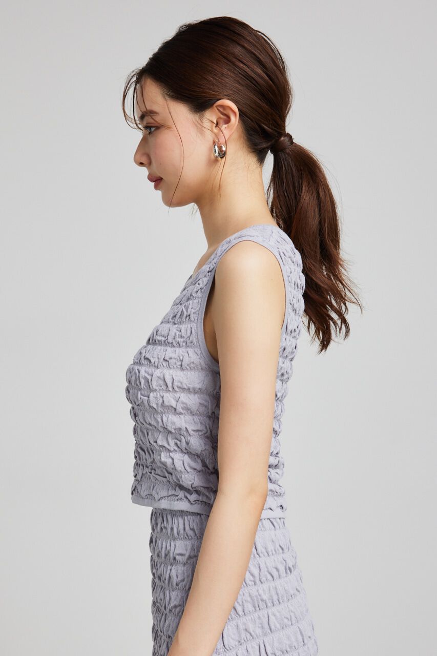 rienda「ポップコーンニットトップス」|タンクトップ|