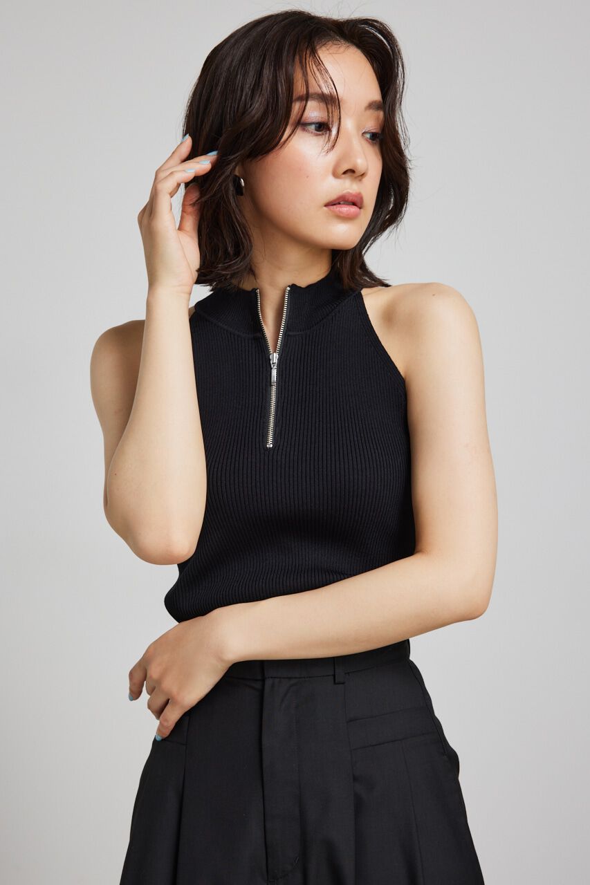 rienda「2WAYチェーンネックアメスリニットトップス」|タンクトップ|