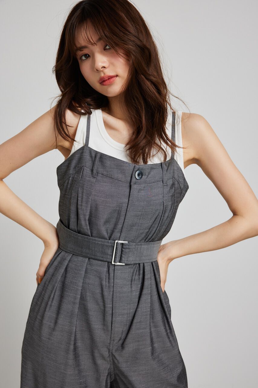 rienda「タックベアストレートロンパース」|その他|