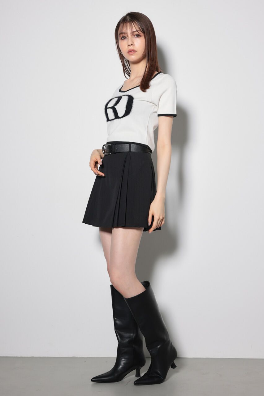 rienda「タックプリーツベルト付きスコショートパンツ」|その他|