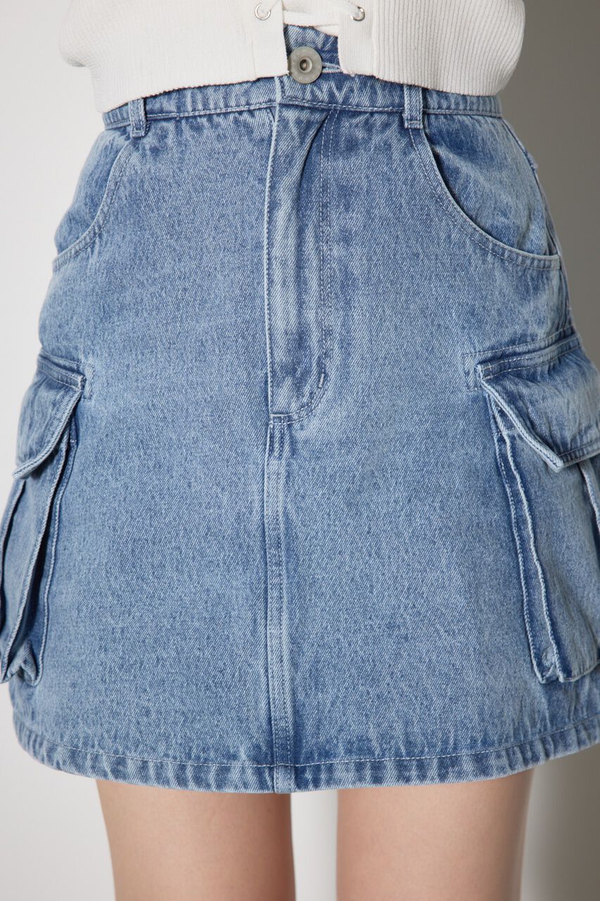 rienda「カーゴデニムジャストウエストスコートショートパンツ」|その他|