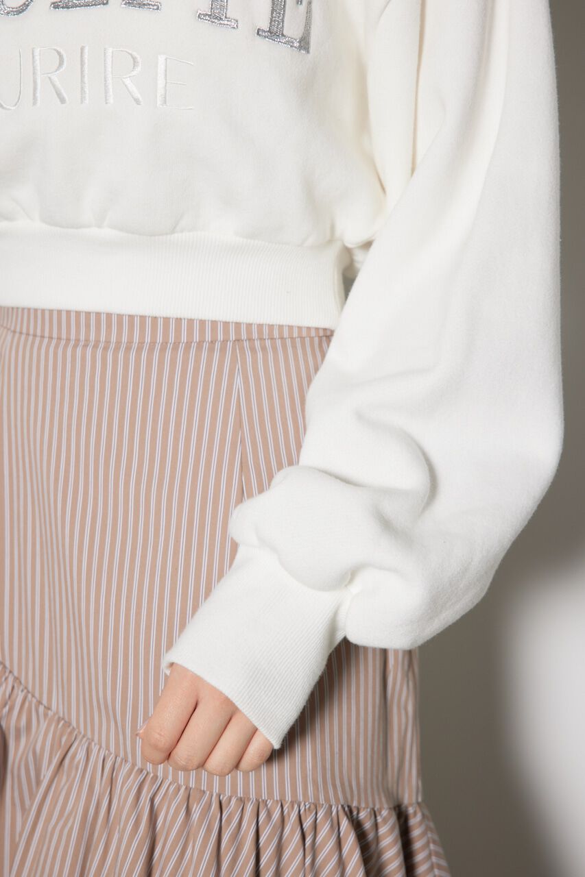 rienda「Vネックショートスウェットトップス」|Tシャツ・カットソー|