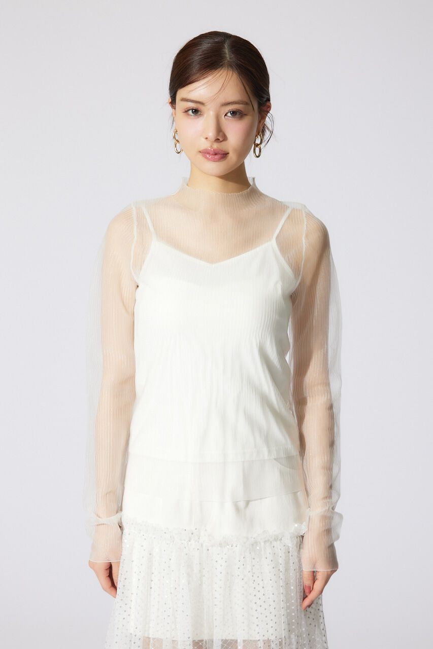 rienda「ランダムリブシアーニットトップス」|ニット・セーター|