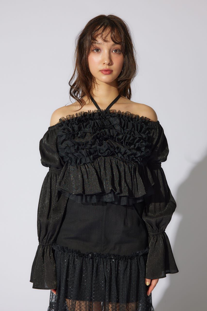 rienda「フリルオフショルブラウス」|シャツ・ブラウス|