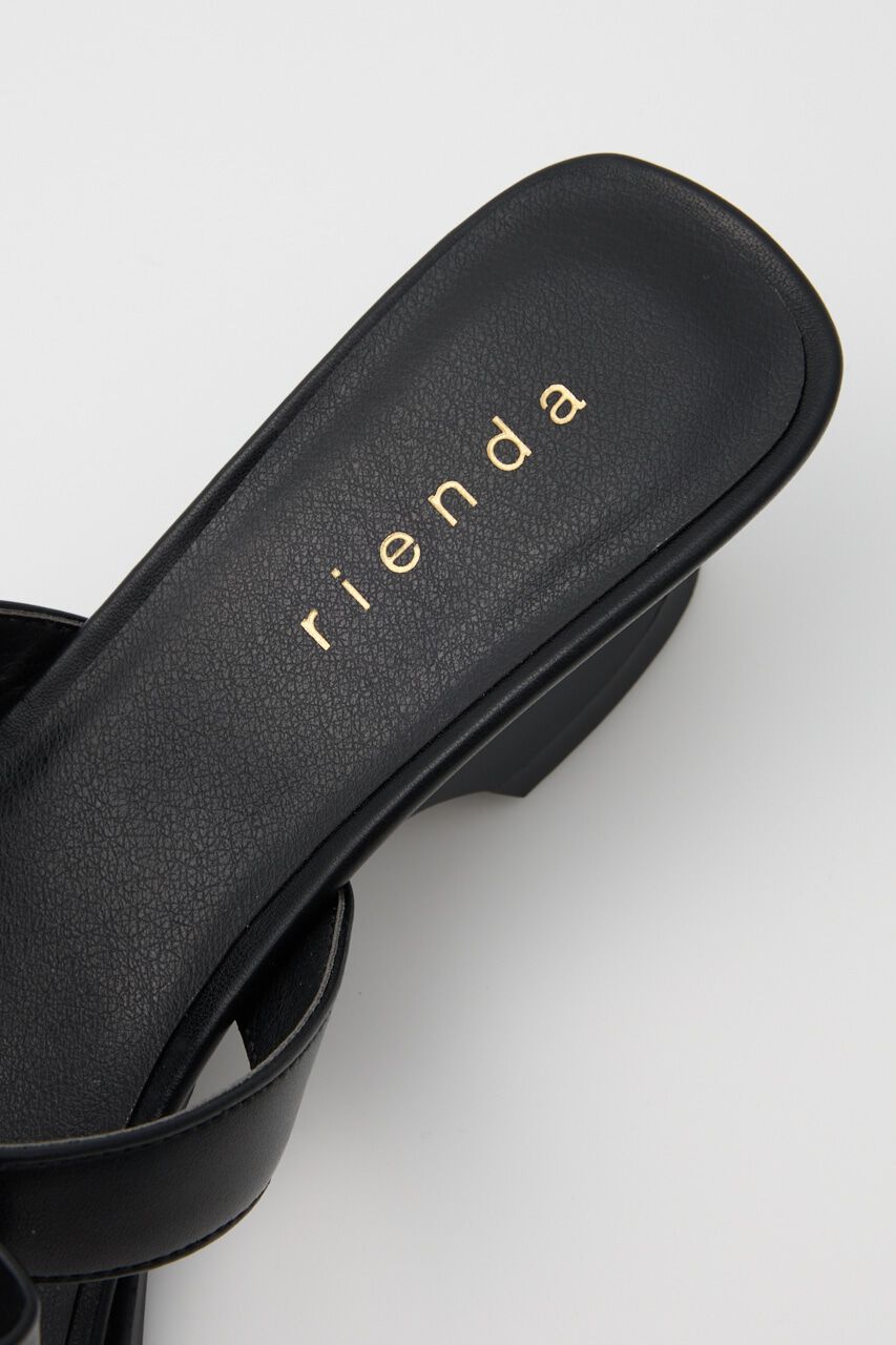 rienda「リボンフラットミュール」|サンダル|