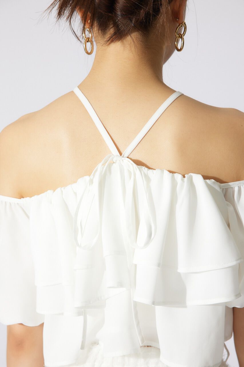 rienda「バルーンオフショルティアードブラウス」|シャツ・ブラウス|