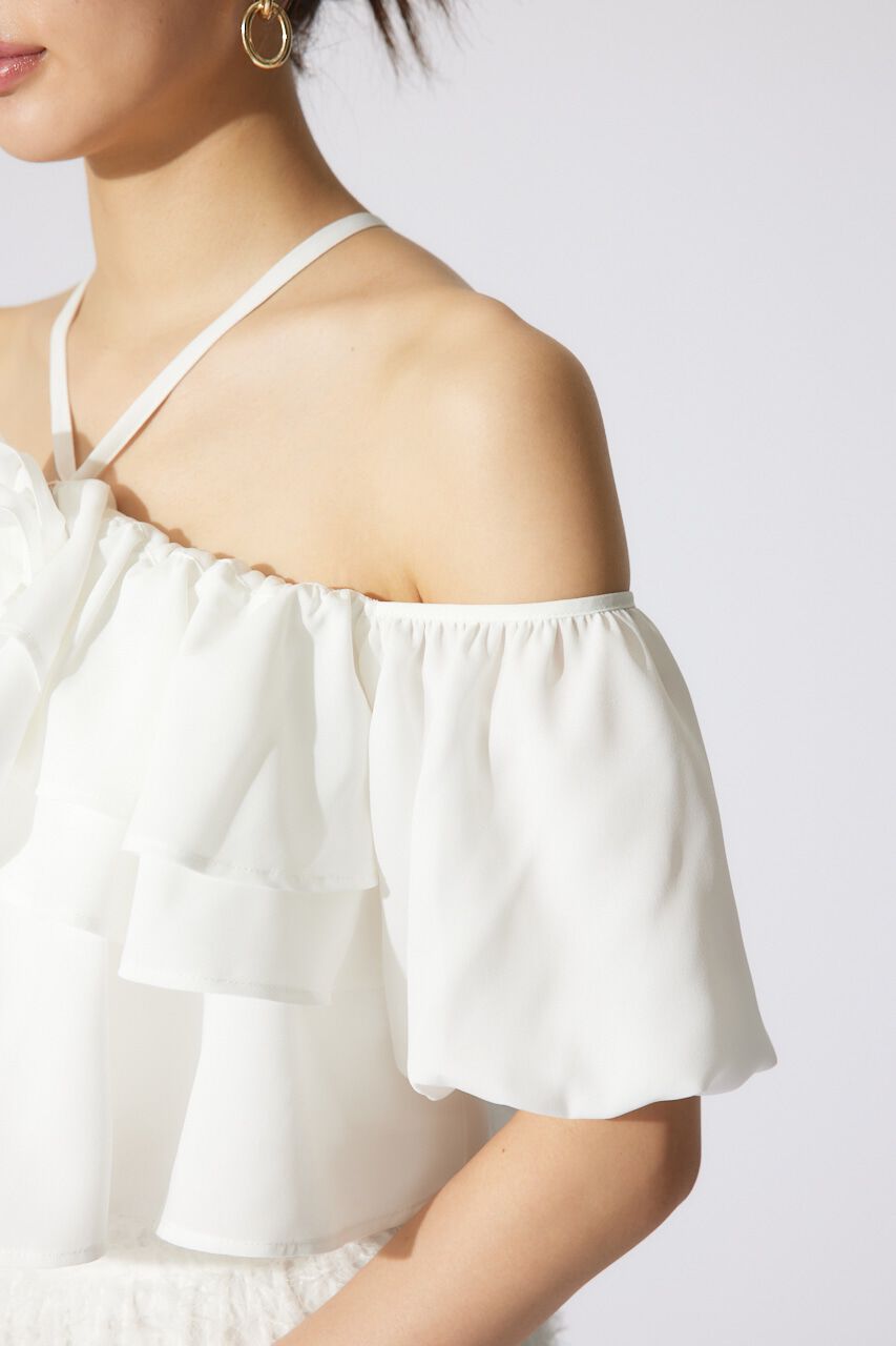 rienda「バルーンオフショルティアードブラウス」|シャツ・ブラウス|