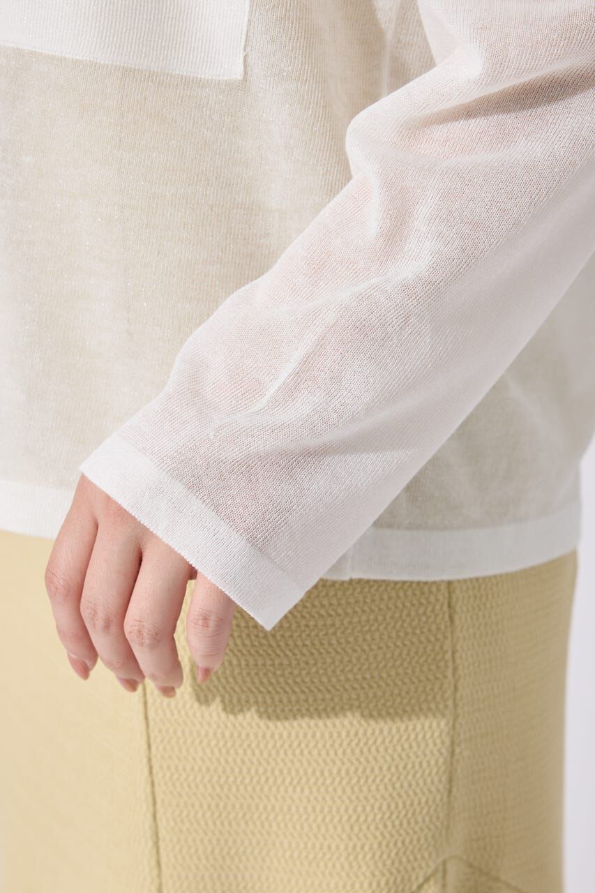 rienda「テーラーカラーシアーニットカーディガン」|カーディガン|