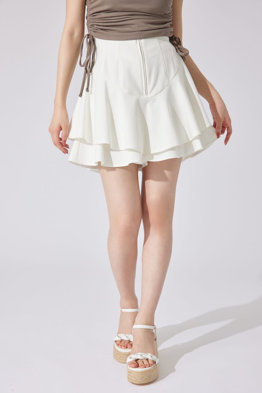 rienda「レイヤードヘムコルセットスコートショートパンツ」|その他|