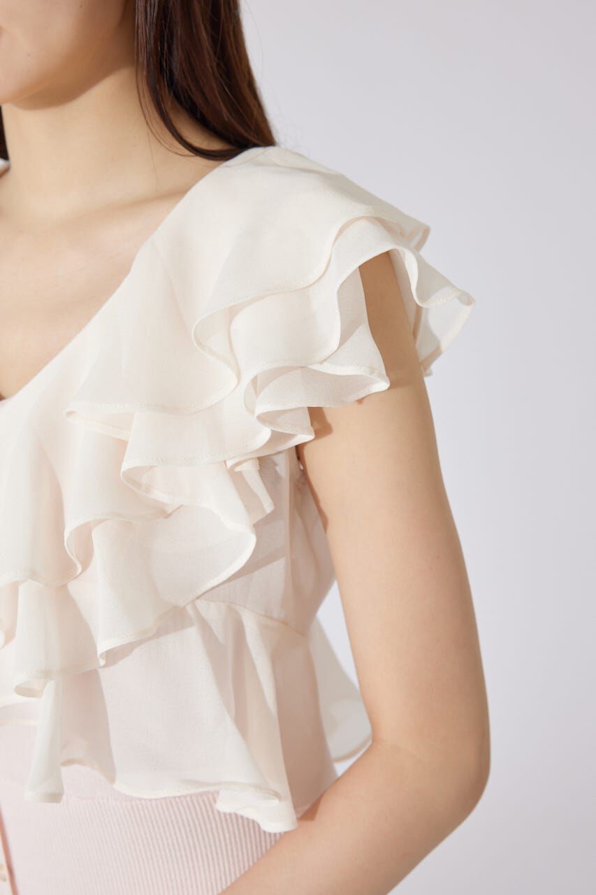 rienda「フリルブラウスセットニットマーメイドワンピース」|ワンピース|