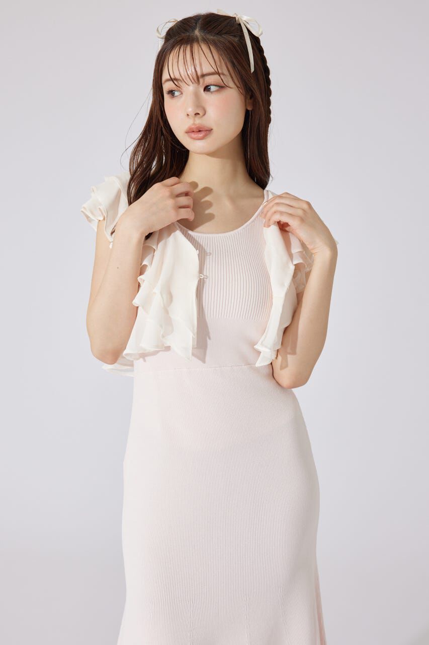 rienda「フリルブラウスセットニットマーメイドワンピース」|ワンピース|