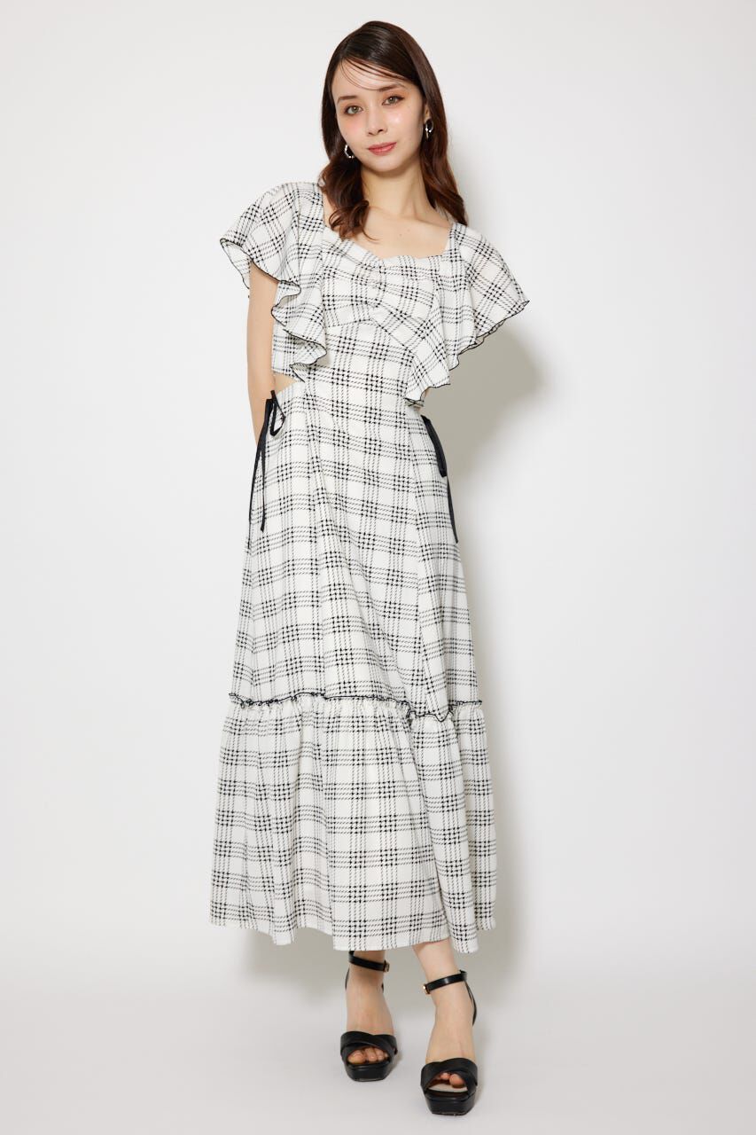 rienda「フリルウエストオープンワンピース」|ワンピース|