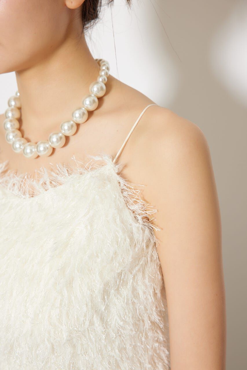 rienda「フェイクシアーフェザービスチェ」|キャミソール|