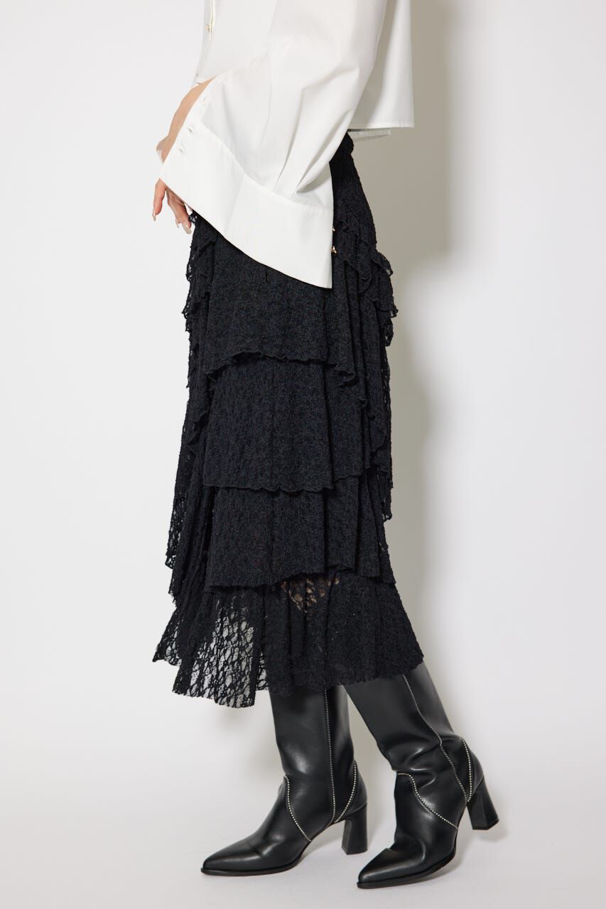 rienda「レースラッフルロングハイウエストスカート」|スカート|