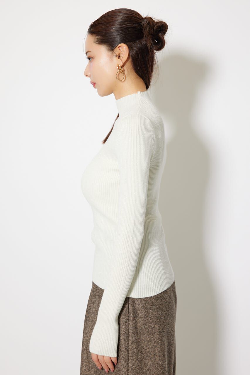 rienda「サムホール付きウォッシャブルハイネックニットトップス」|ニット・セーター|