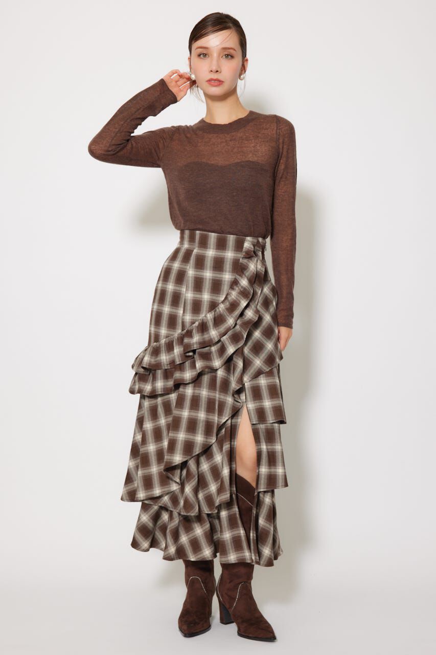 rienda「バックリボンアルパカミックスニットトップス」|ニット・セーター|