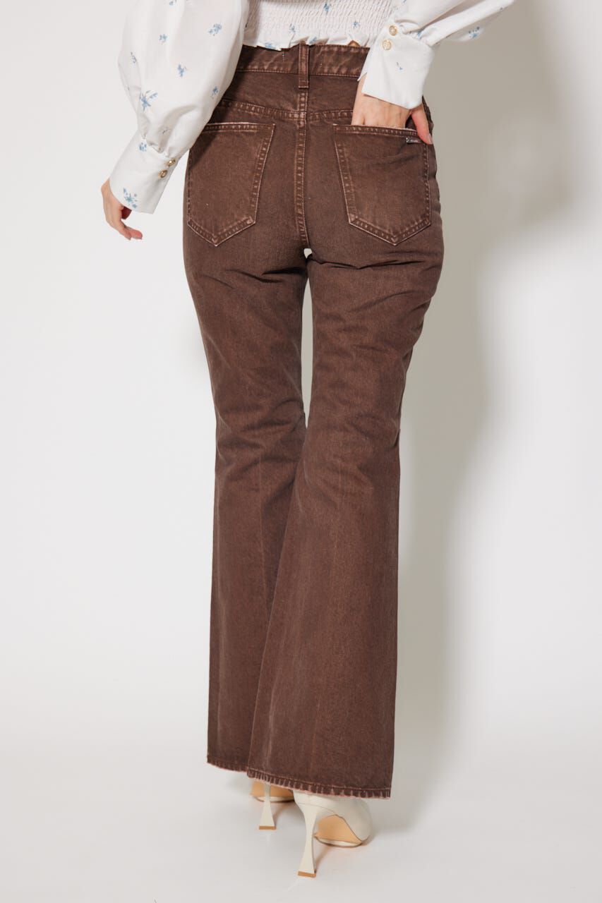 rienda「フラワー刺繍ブーツカットパンツ」|デニム|