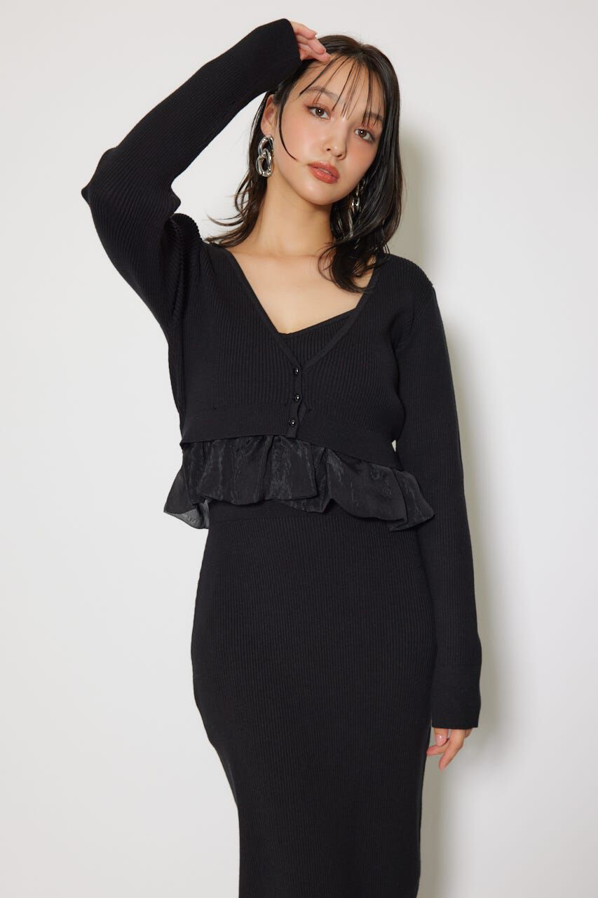 rienda「ペプラムカーデセットキャミワンピース」|ワンピース|