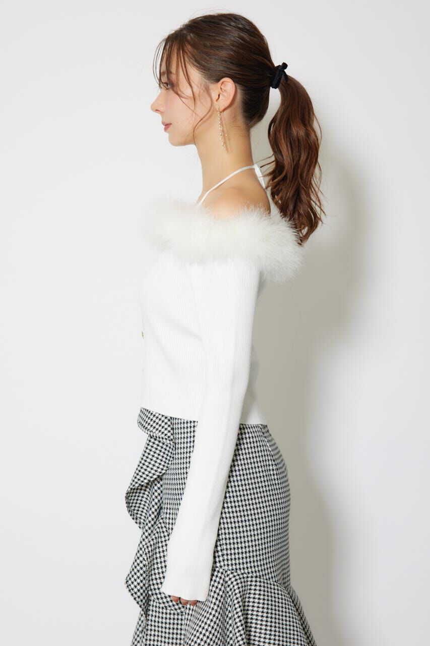 rienda「many wayフェザーオフショルニットトップス」|ニット・セーター|