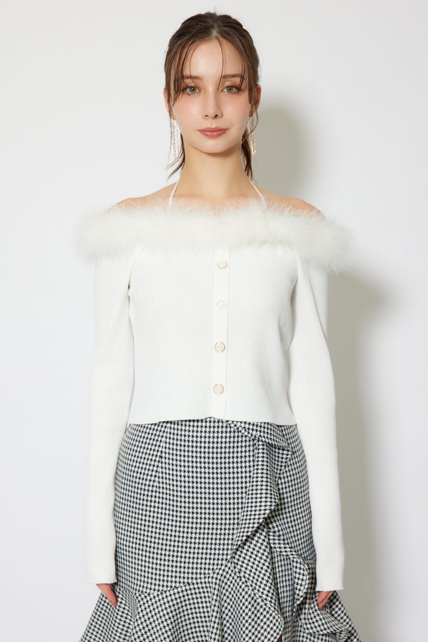 rienda「many wayフェザーオフショルニットトップス」|ニット・セーター|