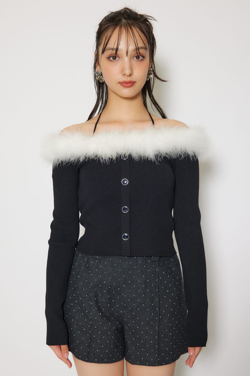 rienda「many wayフェザーオフショルニットトップス」|ニット・セーター|