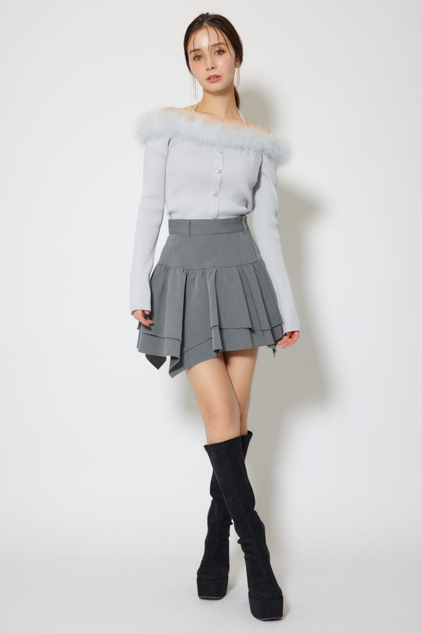 rienda「many wayフェザーオフショルニットトップス」|ニット・セーター|