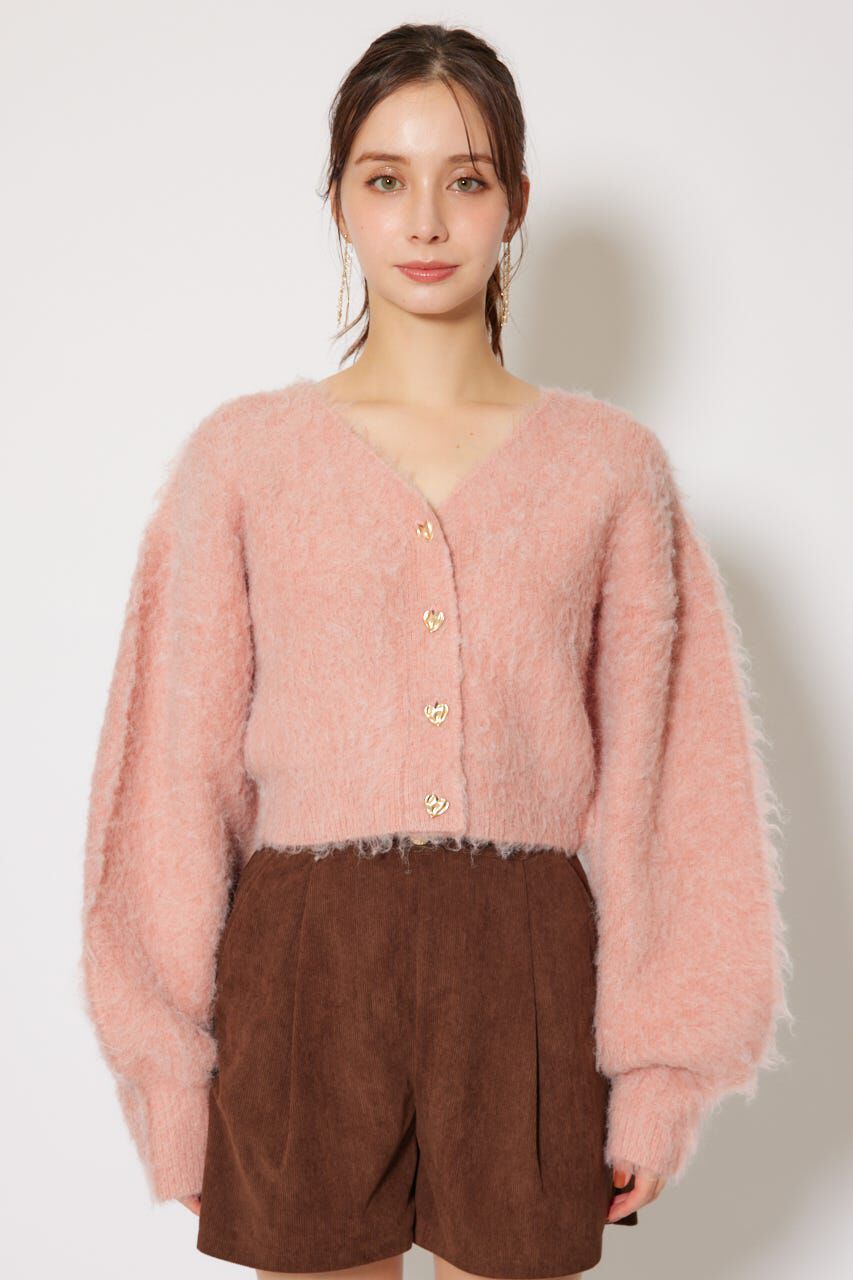 rienda「W faceシャギーニットカーディガン」|カーディガン|