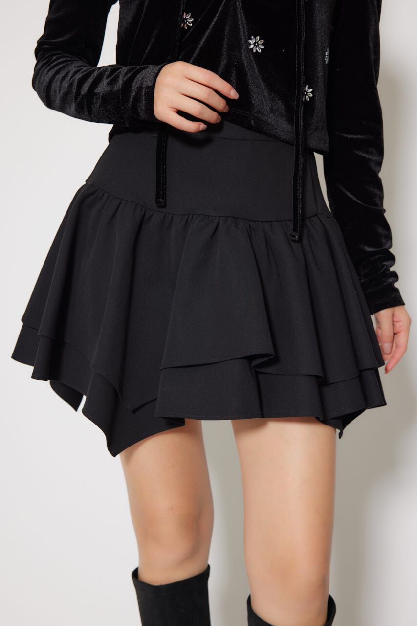 rienda「2WAYアシンメトリージャストウエストスカート」|スカート|BLK