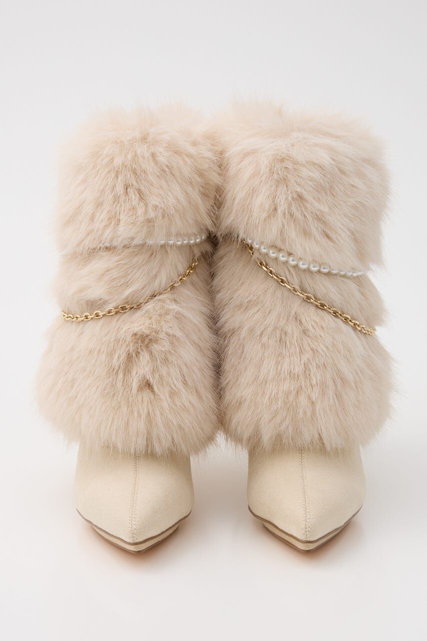 rienda「2WAYフェイクファーレースアップブーティー」|その他|