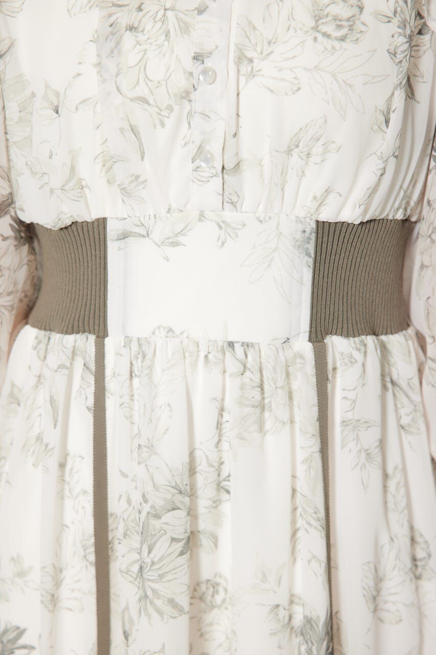 rienda「フリルスリーブニットドッキングワンピ」|ワンピース|