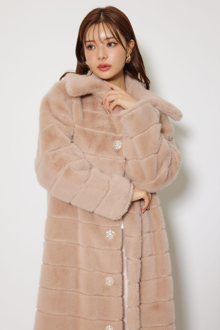 rienda「ニュアンスラインフェイクファーコート」|その他|