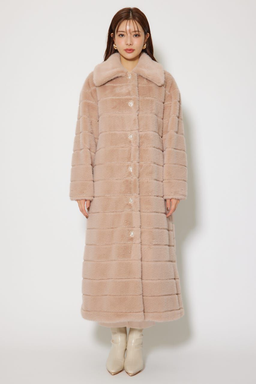 rienda「ニュアンスラインフェイクファーコート」|その他|