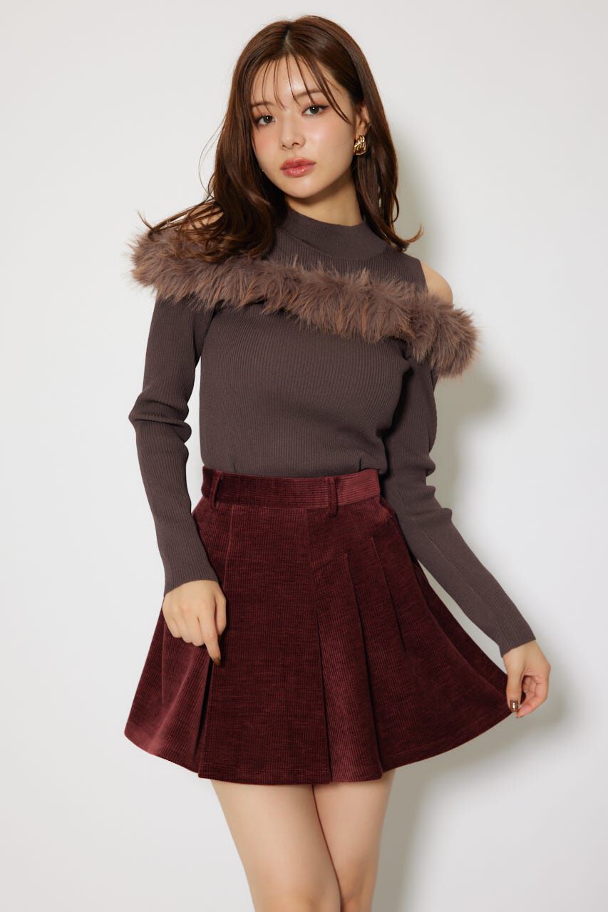 rienda「ボンディングコーデュロイミニスコートショートパンツ」|その他|