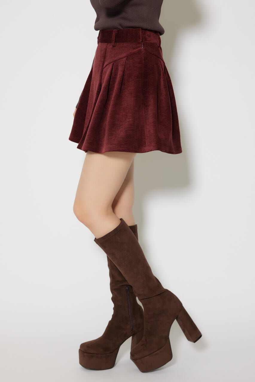 rienda「ボンディングコーデュロイミニスコートショートパンツ」|その他|