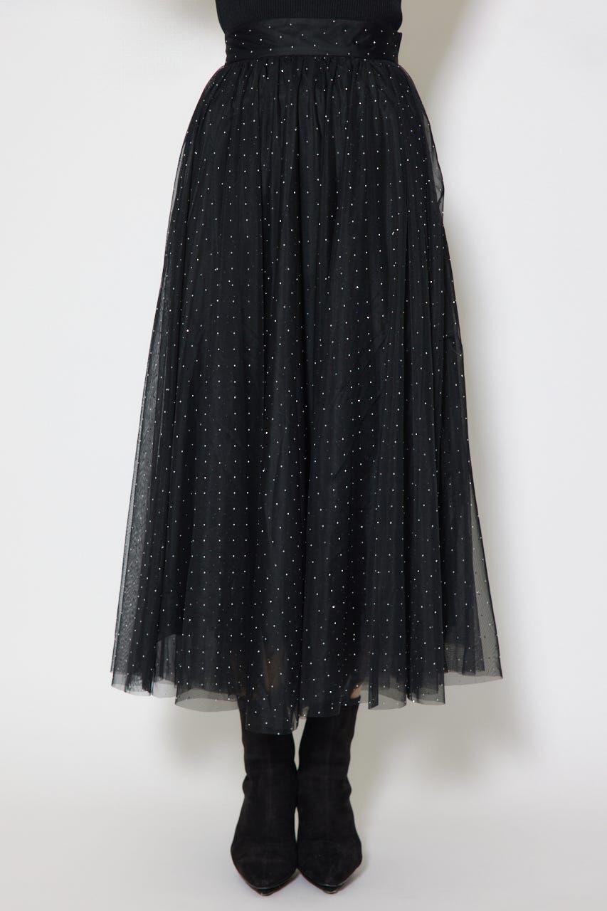 rienda「デコレーションチュールフレアスカート」|スカート|