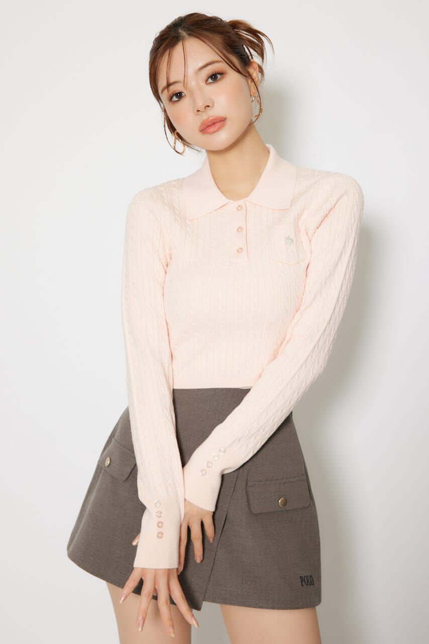 rienda「ケーブルニットトップス」|ニット・セーター|