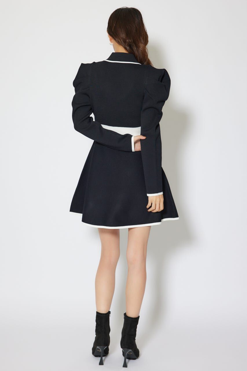 rienda「テーラードカラーミニフレアニットワンピース」|ワンピース|