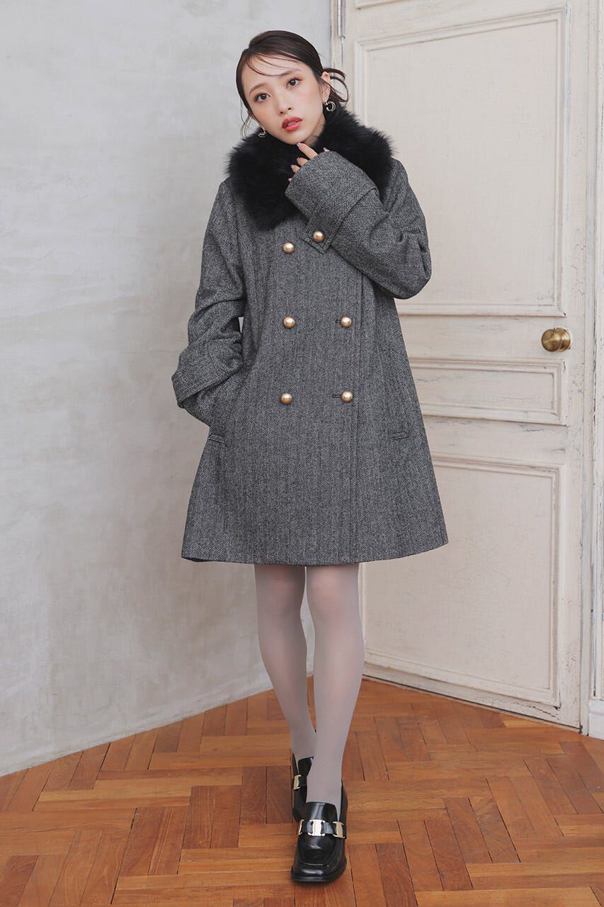 rienda「Aラインステンカラーコート」|その他|