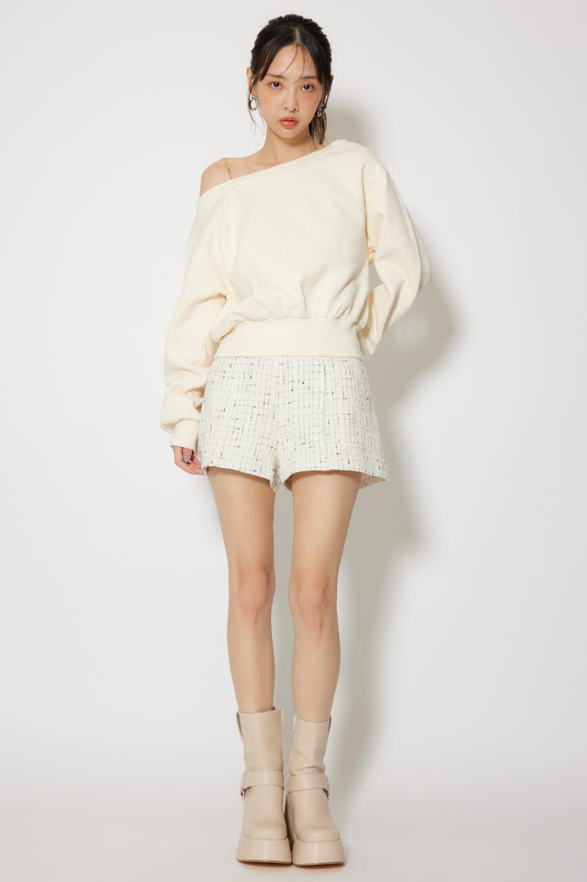 rienda「ワンショルダーボリュームスウェットトップス」|Tシャツ・カットソー|