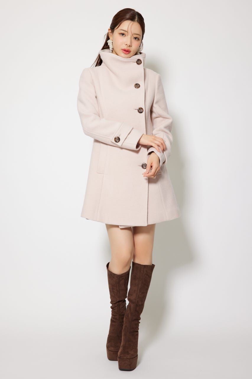 rienda「25オーバーネックシンデレララインミニコート」|その他|