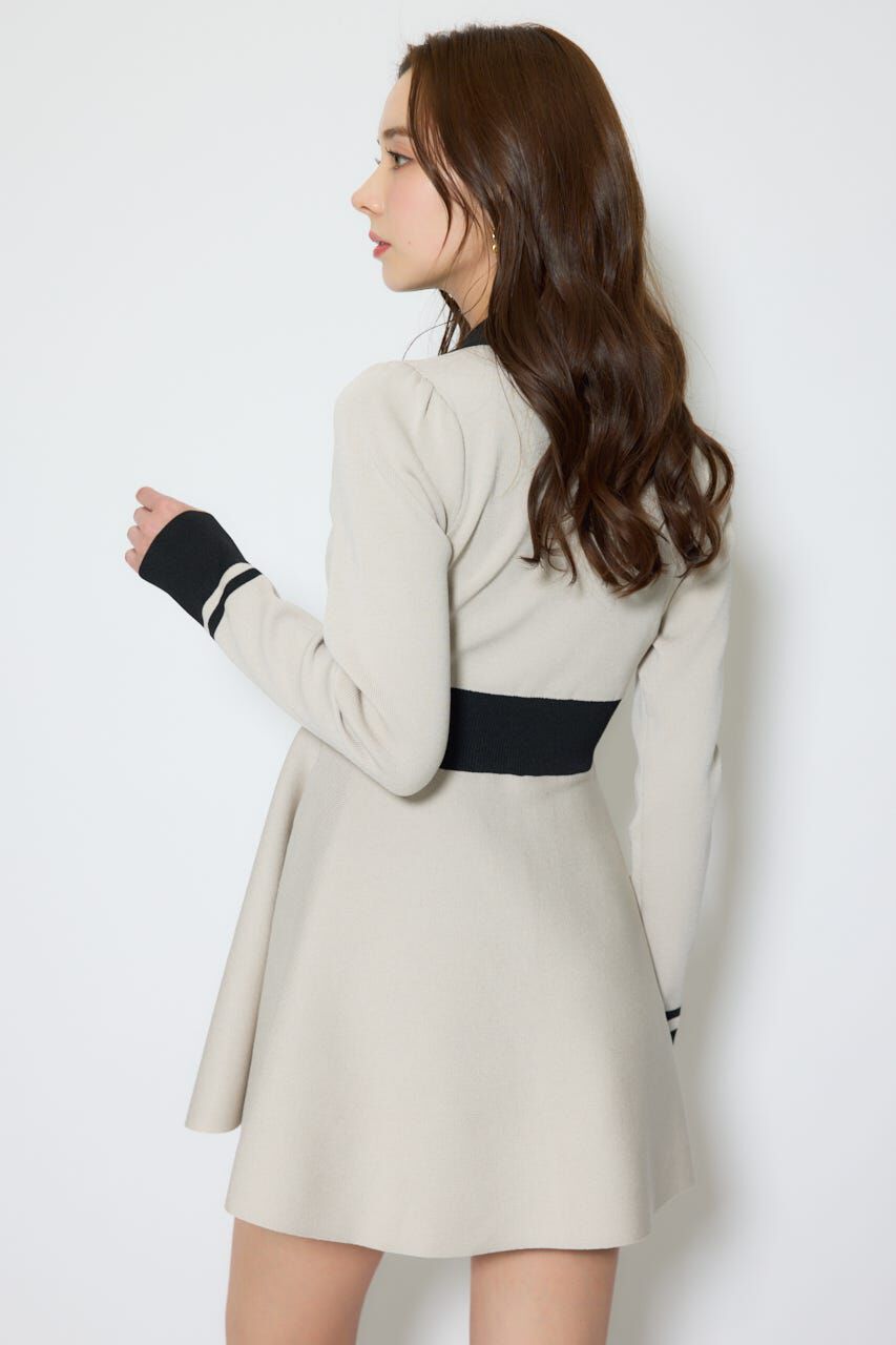 rienda「バイカラーミニニットワンピース」|ワンピース|