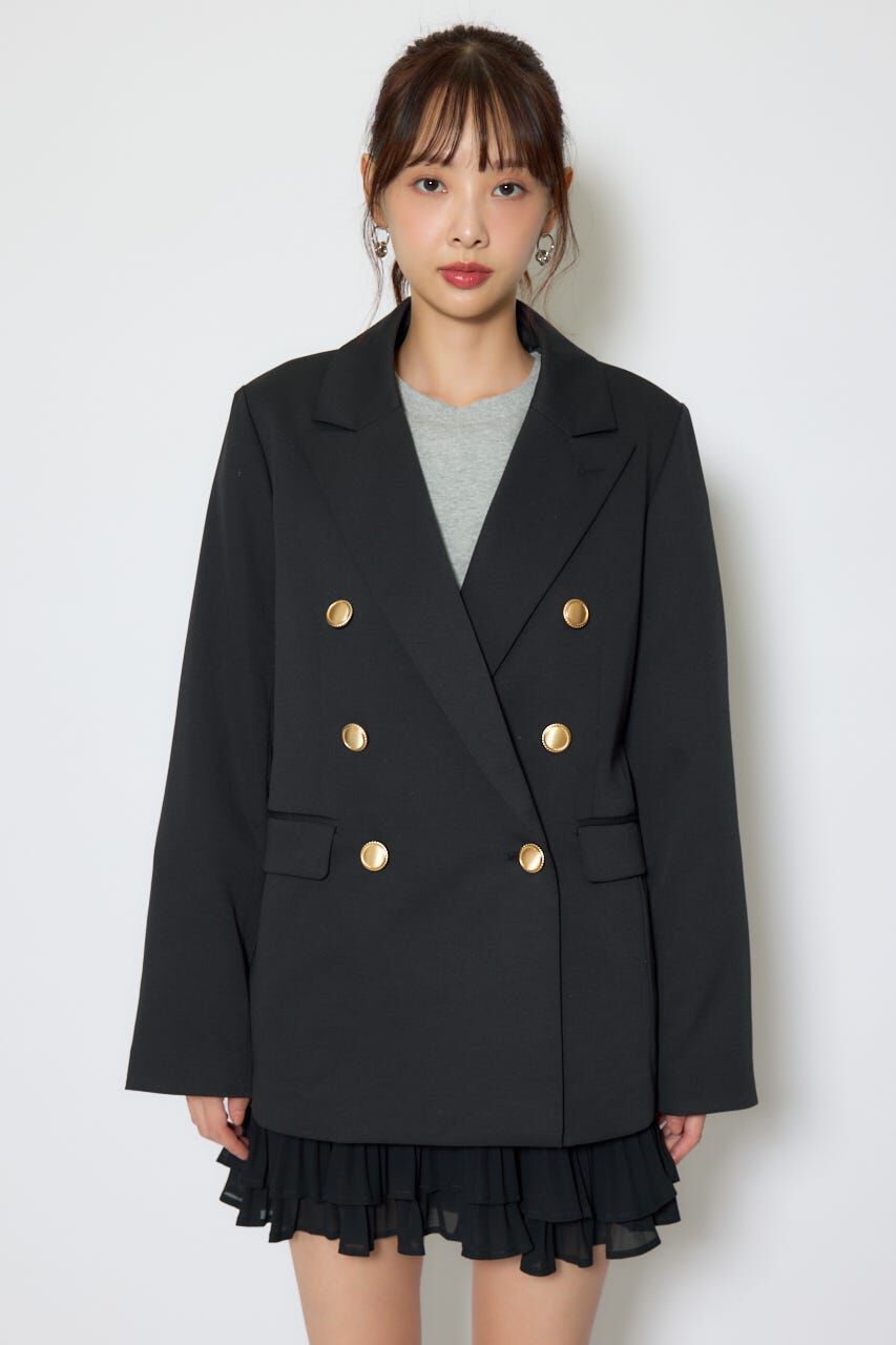 rienda「ピークドラペルダブルテーラードジャケット」|その他|
