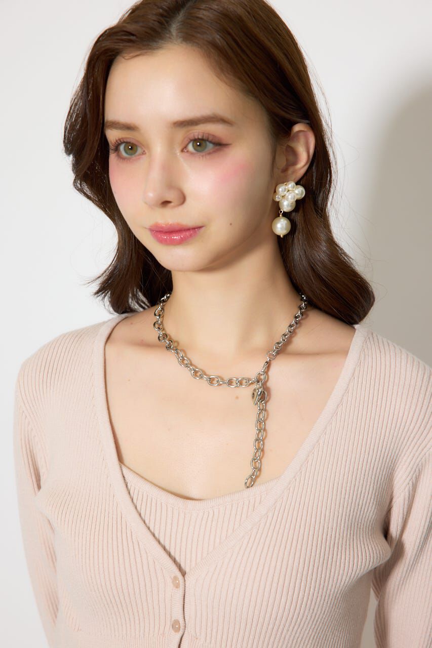 rienda「ニュアンスハートプレートネックレス」|ネックレス|