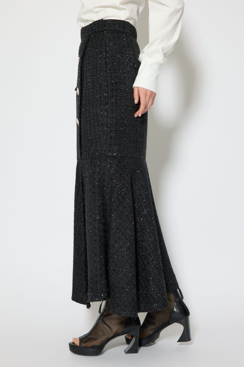 rienda「ラップスリットツイードマーメイドスカート」|スカート|