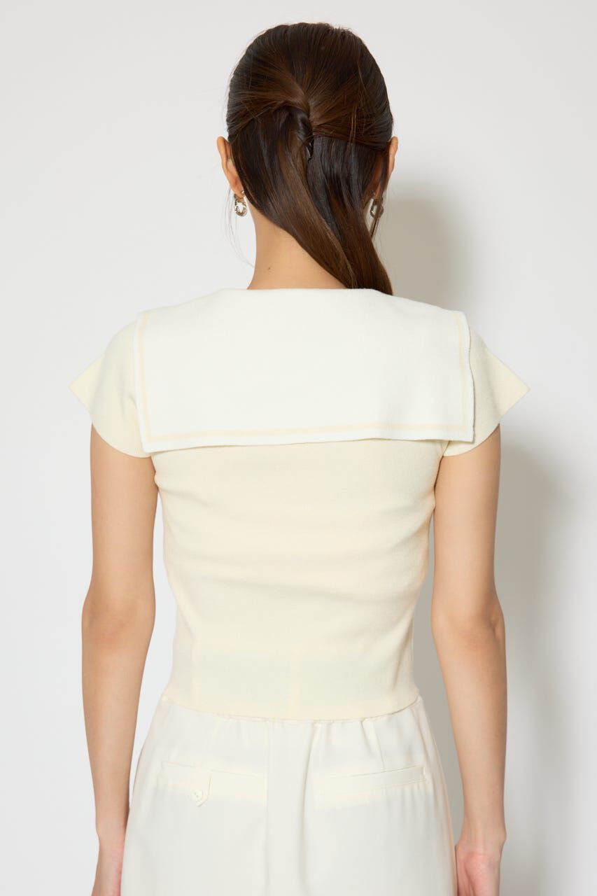 rienda「セーラーカラーデザインニットトップス」|ニット・セーター|