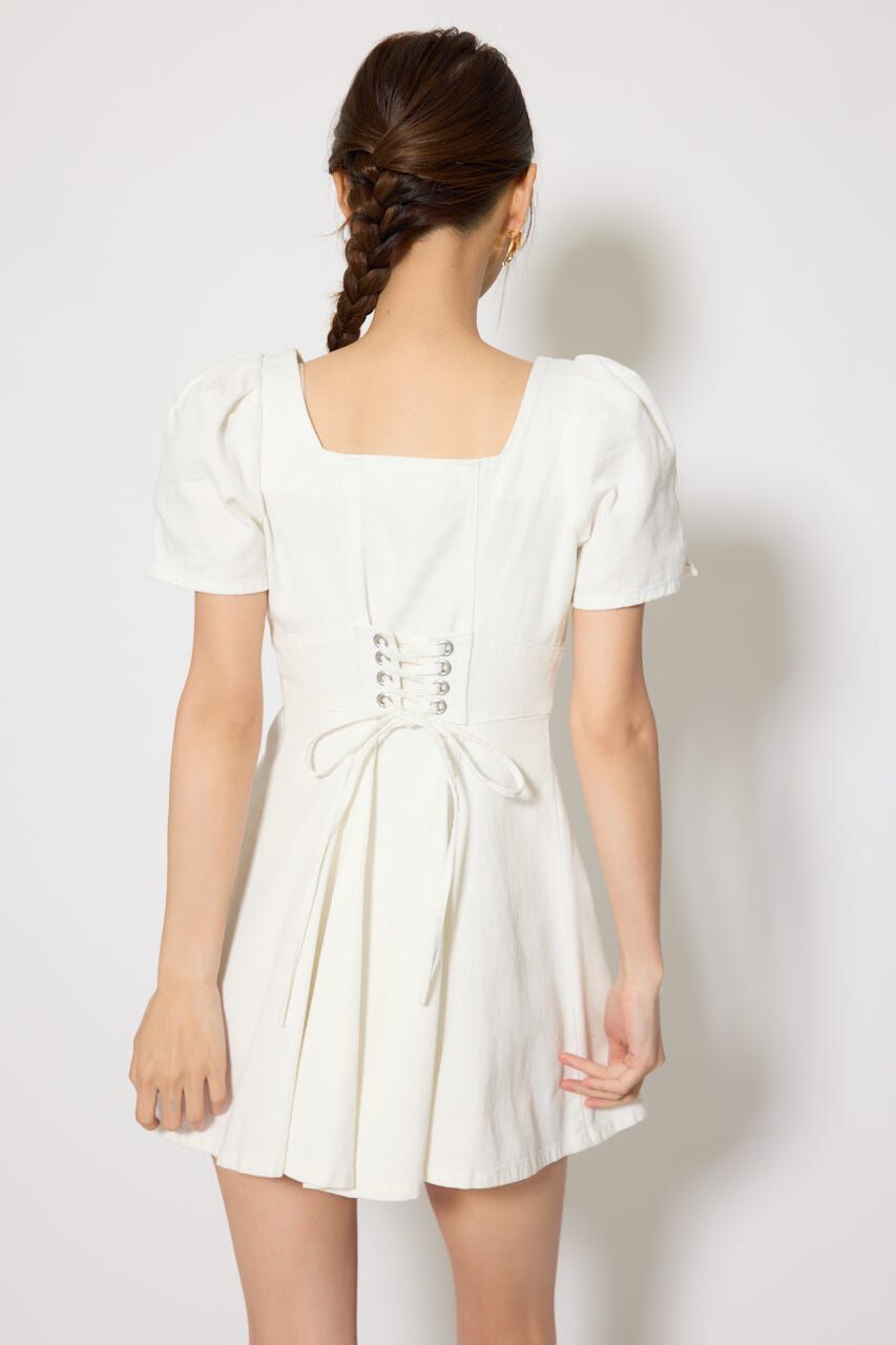 rienda「フロントジップマーメイドデニムミニワンピース」|ワンピース|