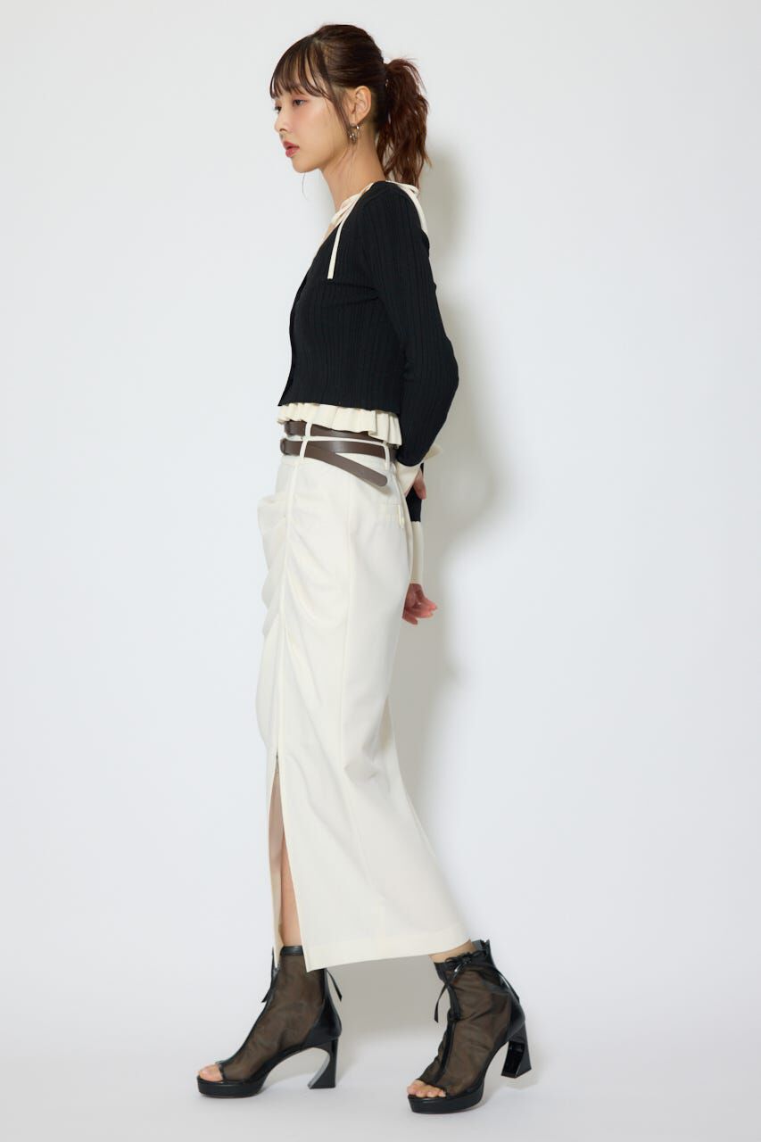 rienda「ダブルウエストデザインロングスカート」|スカート|