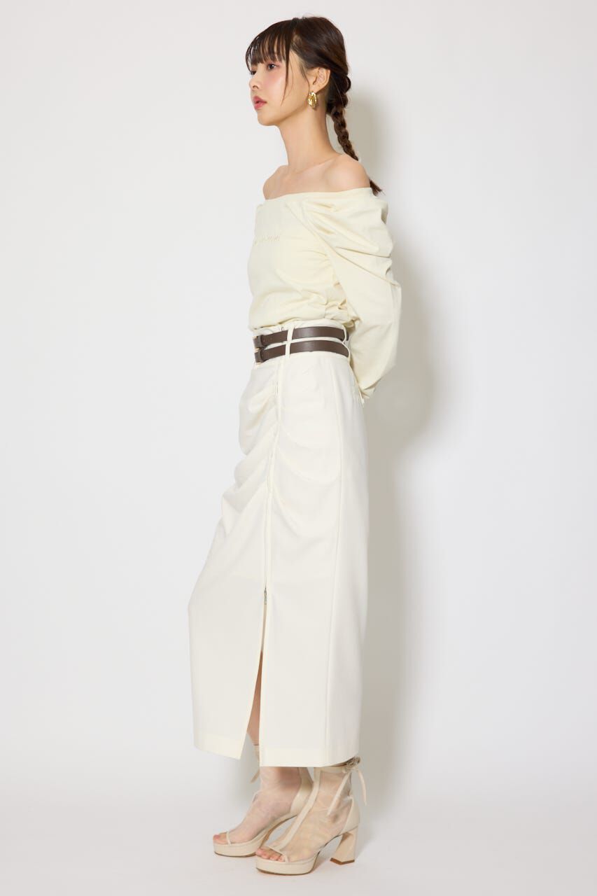 rienda「オフショルカットロングTシャツ」|Tシャツ・カットソー|