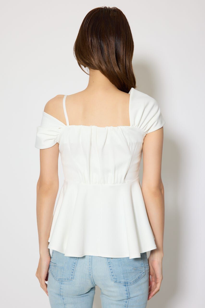 rienda「ワンショルペプラムカットトップス」|Tシャツ・カットソー|